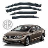 Honda Civic Chrome Air Press Visors (2012–2016) Wind & Rain Guard